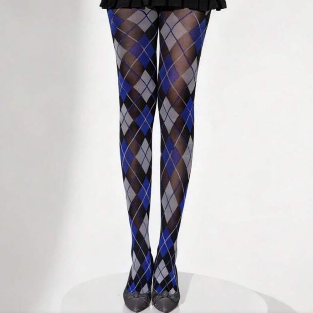 🆕 Argyle Opaque Pantyhose Tights